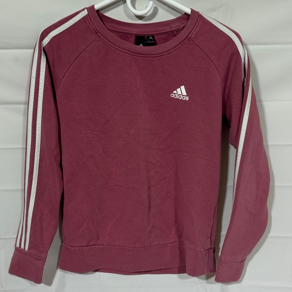 adidas Tops - Adidas Burgundy Crewneck with White Accents